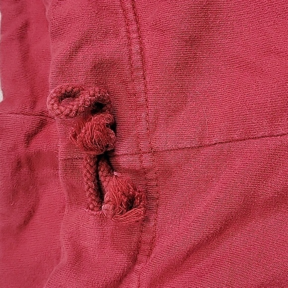 Bella Canvas Womens Red Bermuda Shorts With adjustable Waist 100% Cotton Size M - Picture 7 of 10